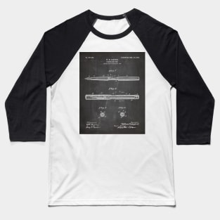 Fountain Pen Patent - Writer Editor Home Office Décor Art - Black Chalkboard Baseball T-Shirt